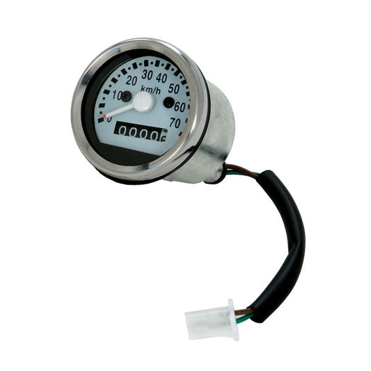 BS0212-WHITE - Munk White Face Speedo 70Km