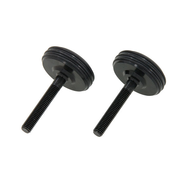 BS1346-BLACK - CNC Wheel Style Handle Bar Knobs In Black