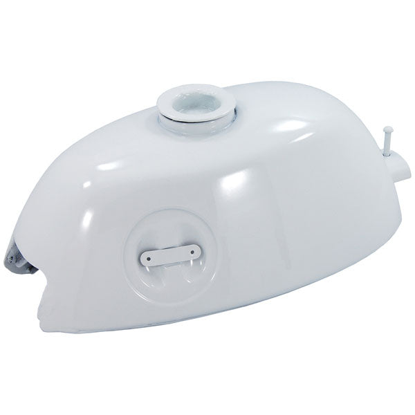 BS1554 - 50M Style Tank White With Round Emblem Fuel Tap and Cap
