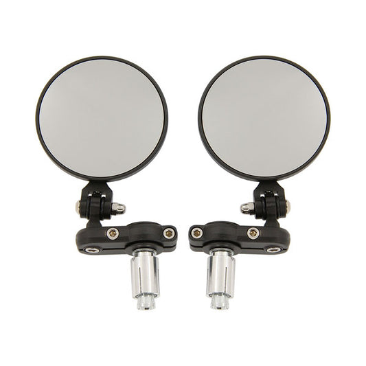 BS1833 - Round Black End of Bar Mirrors