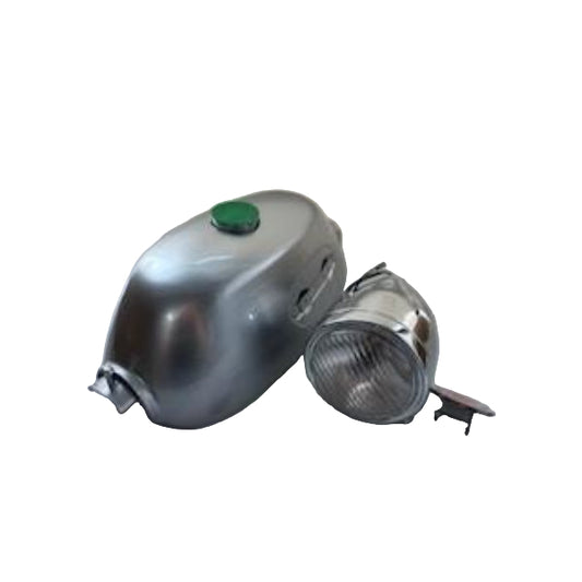 BS2157 - Tank and Small Light for Z50a Bike in Silver Small Badge on the Light