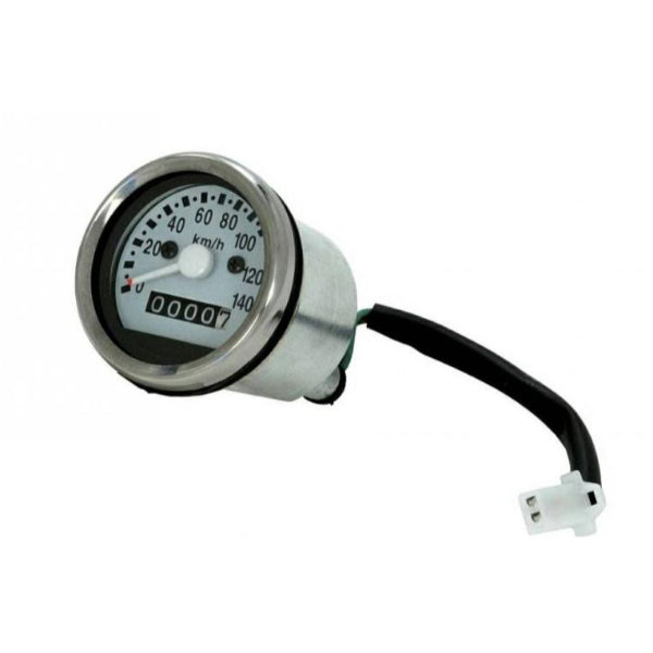 BS0213-WHITE - Munk White Face Speedo 140KM