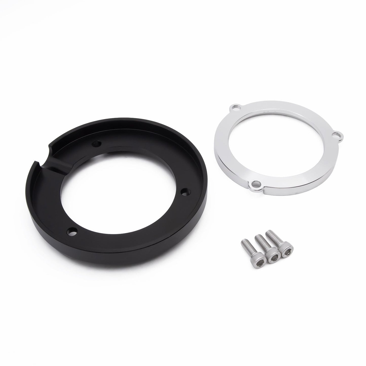 BS3721 - 4 Gear Engine Decoration Cover / Black Exterior & Amp Silver Interior /6061 T6 CNC