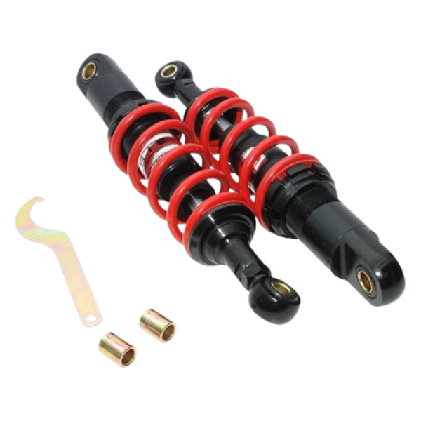 BS0282-RED - Rear Shocks 285MM 6 Roll Spring In Red