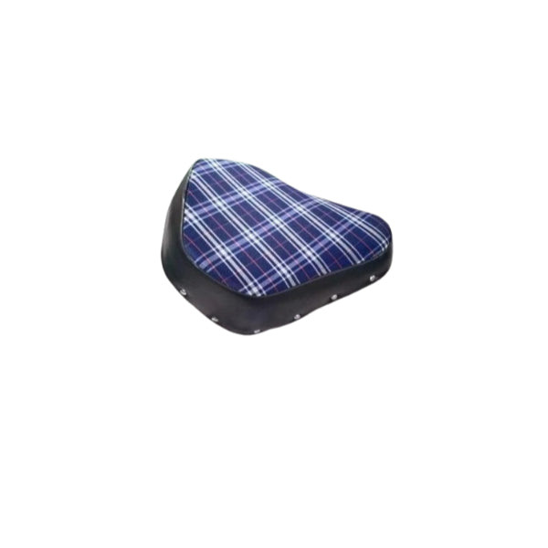 BS0089-BLUE - Munk Pear Shape Seat in Blue Check