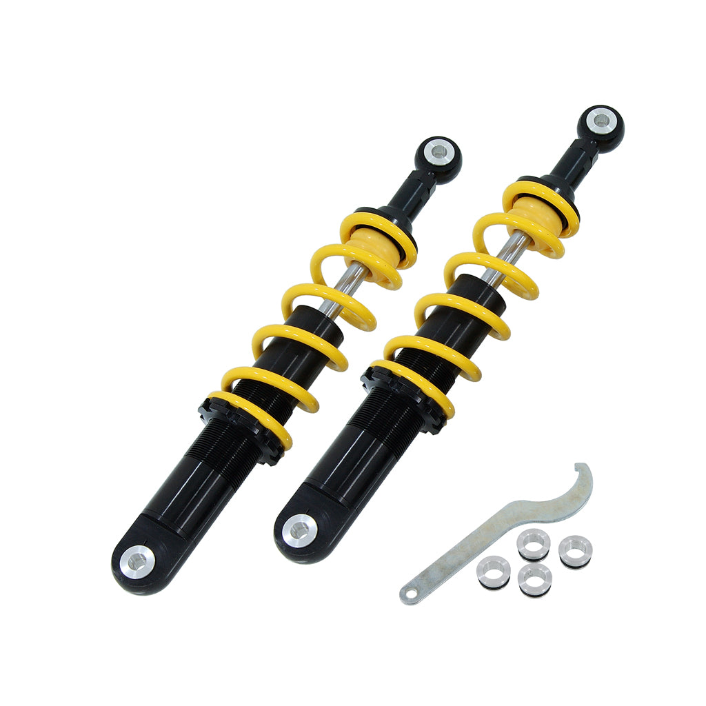 BS0037-YELLOW Rear Shocks 330mm 6 Coil Spring In Yellow