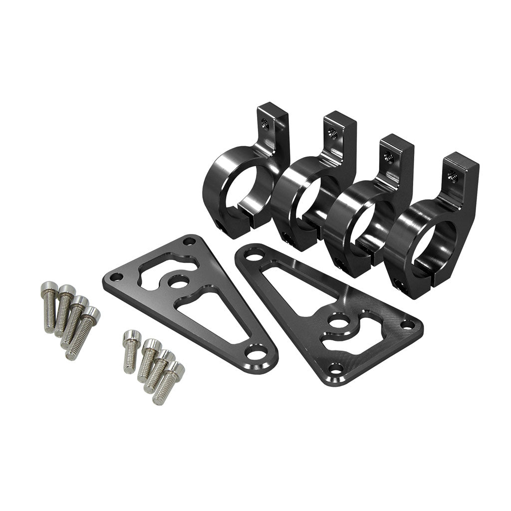 BS0052 CNC Alloy 31mm Light Brackets In Black