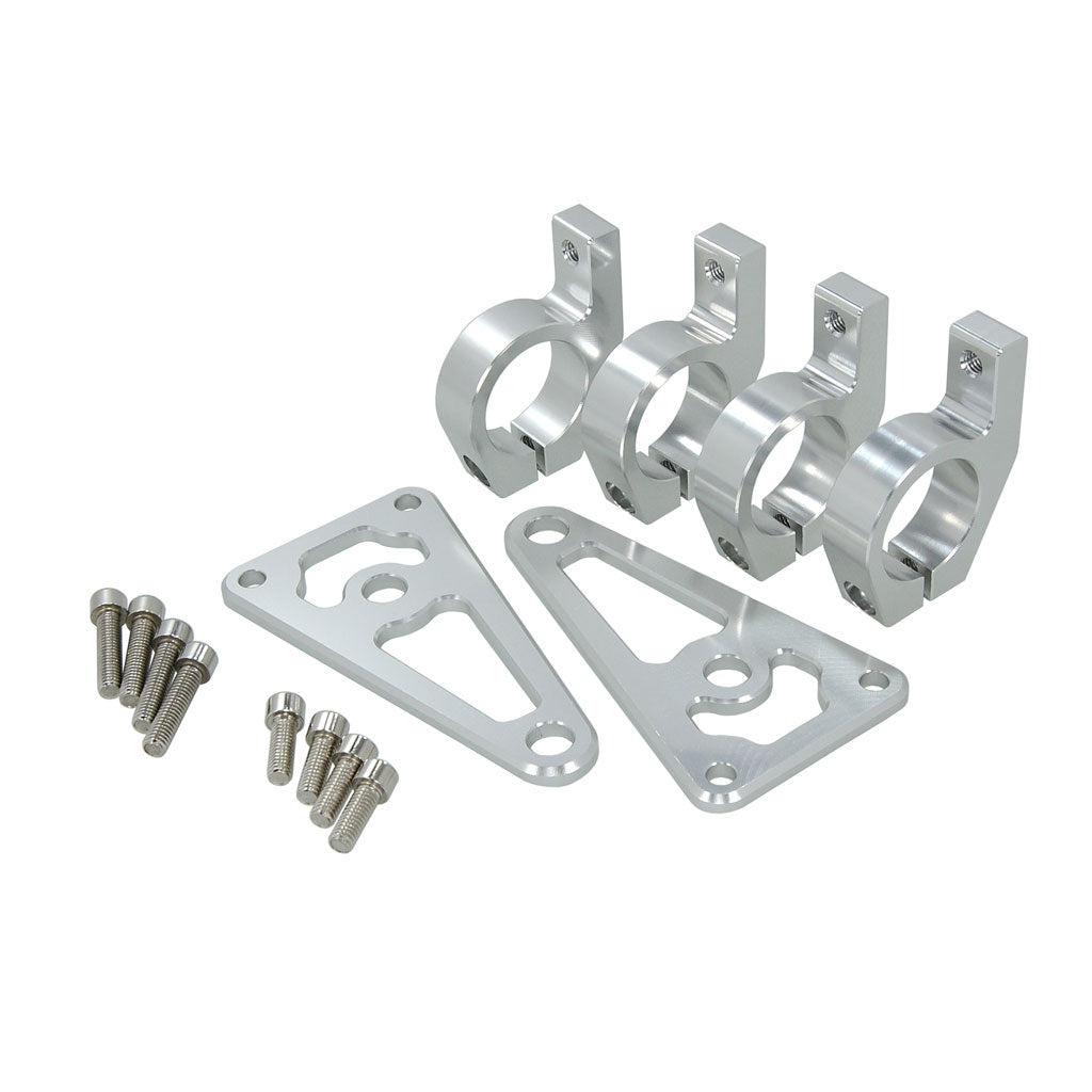 BS0052-SILVER CNC Alloy 31mm Light Brackets In Silver