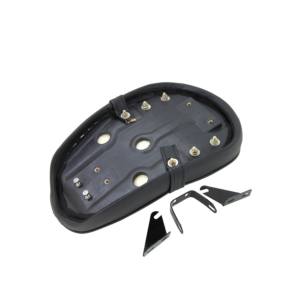 BS0354 - Low MUNK Seat In Black With Diamond Patten & Black Piping
