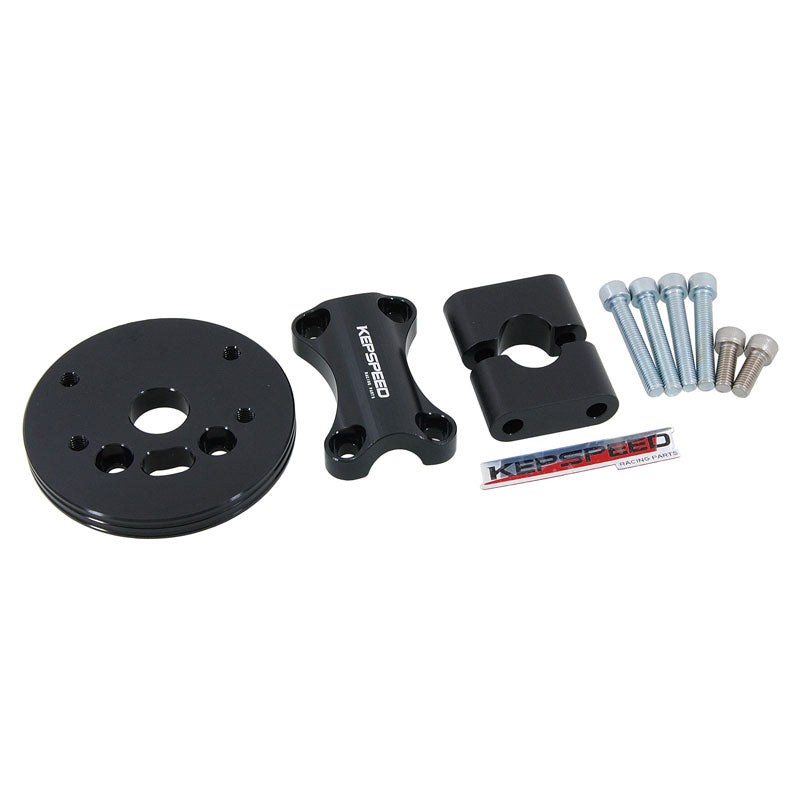 BS0377-BLACK - CUB CNC Custom Top Plate For Handlebars In Black