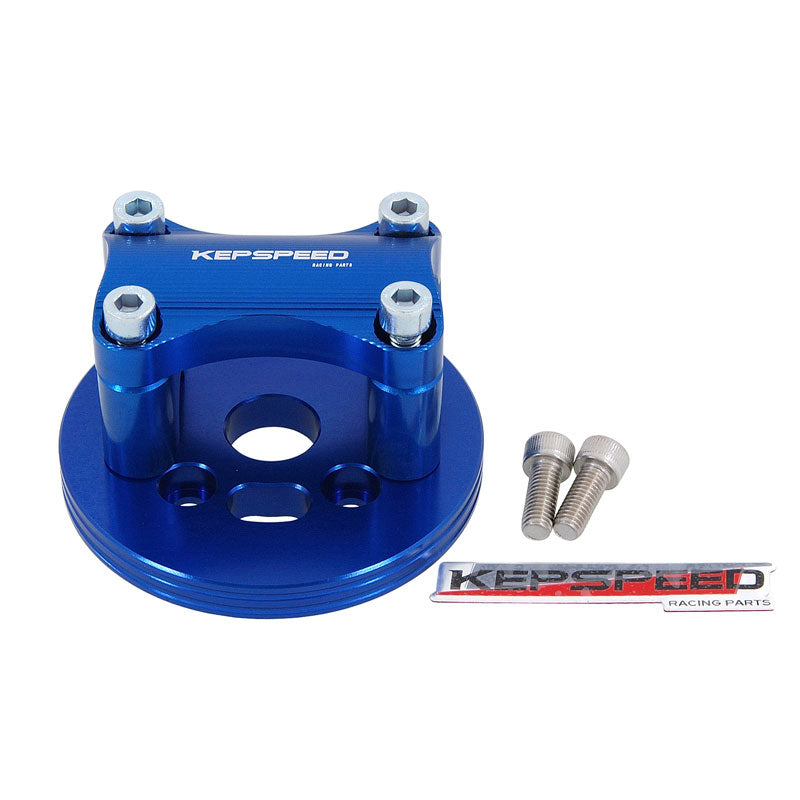 BS0377-BLUE - CUB CNC Custom Top Plate For Handlebars In Blue