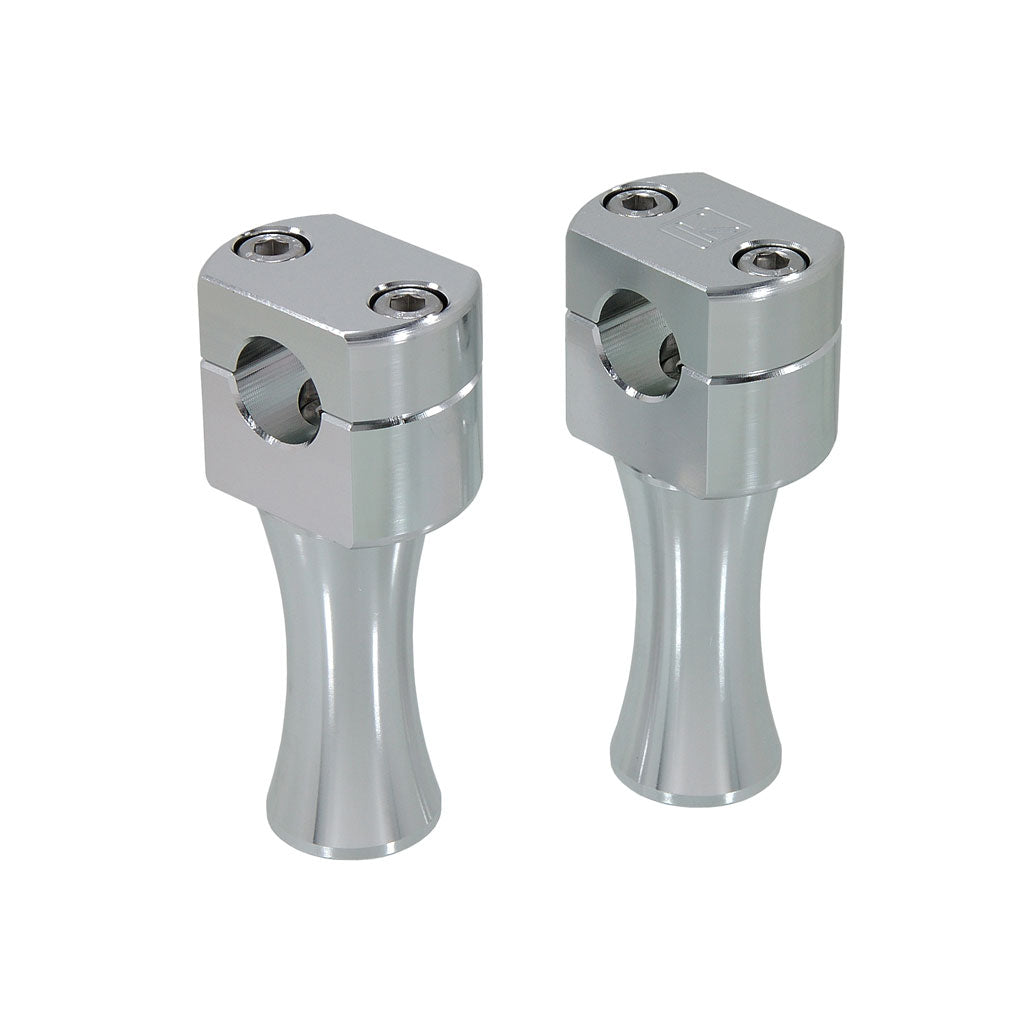 BS0489-SILVER - Kepspeed Alloy 100mm Handlebar Riser Clamp in Silver