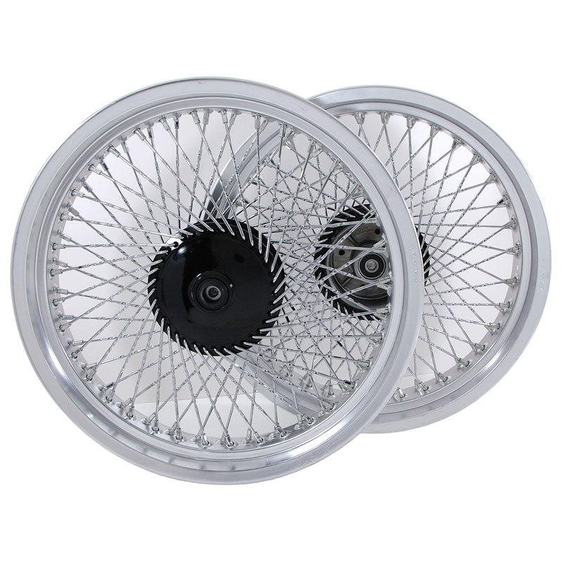 BS0602 3.0J Front & 3.50J Rear CUB 72 Twisted Spoke 17'' Rims In Alloy