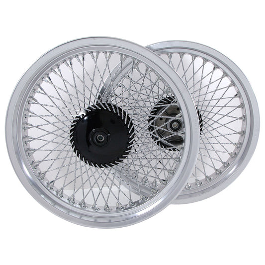 BS0602 3.0J Front & 3.50J Rear CUB 72 Twisted Spoke 17'' Rims In Alloy
