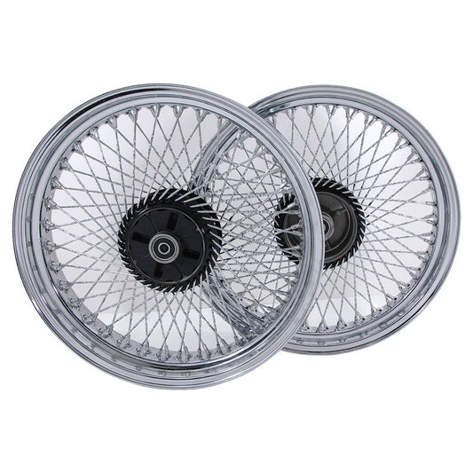 BS0604 3.0 Front & 3.50J Rear 72 Twisted Spoke 17'' Rims in Chrome