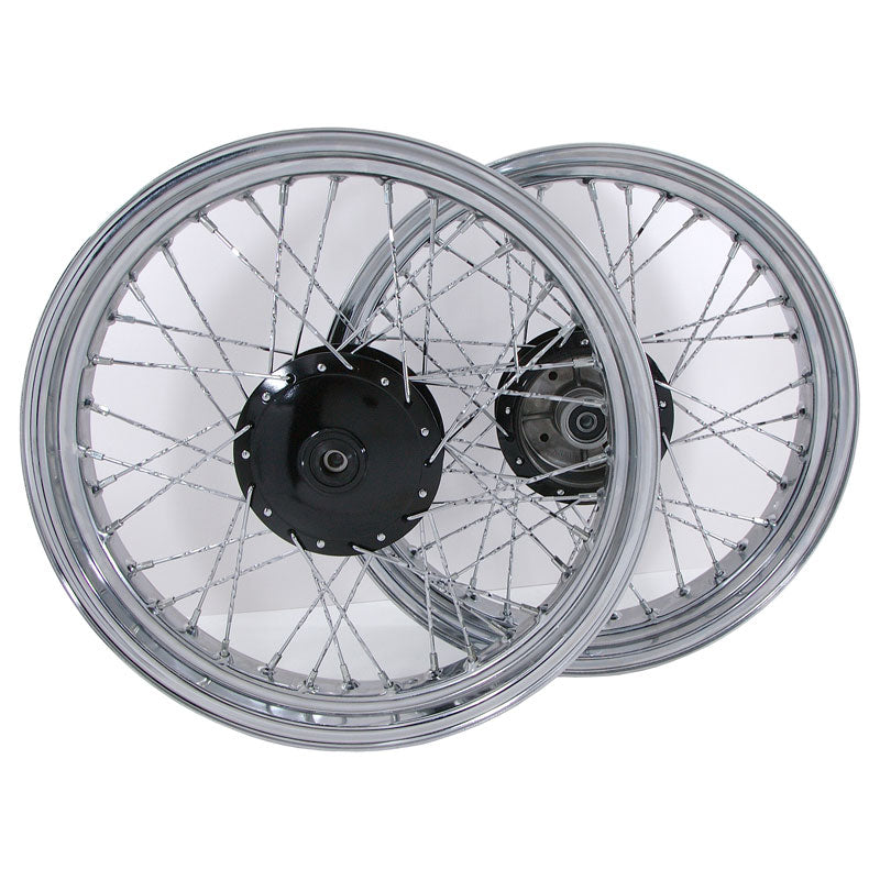 BS0609 3.0 Front & 3.50J Rear 36 Twisted Spoke 17'' Rims in Chrome
