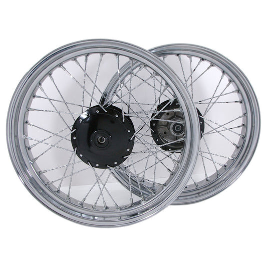 BS0609 3.0 Front & 3.50J Rear 36 Twisted Spoke 17'' Rims in Chrome
