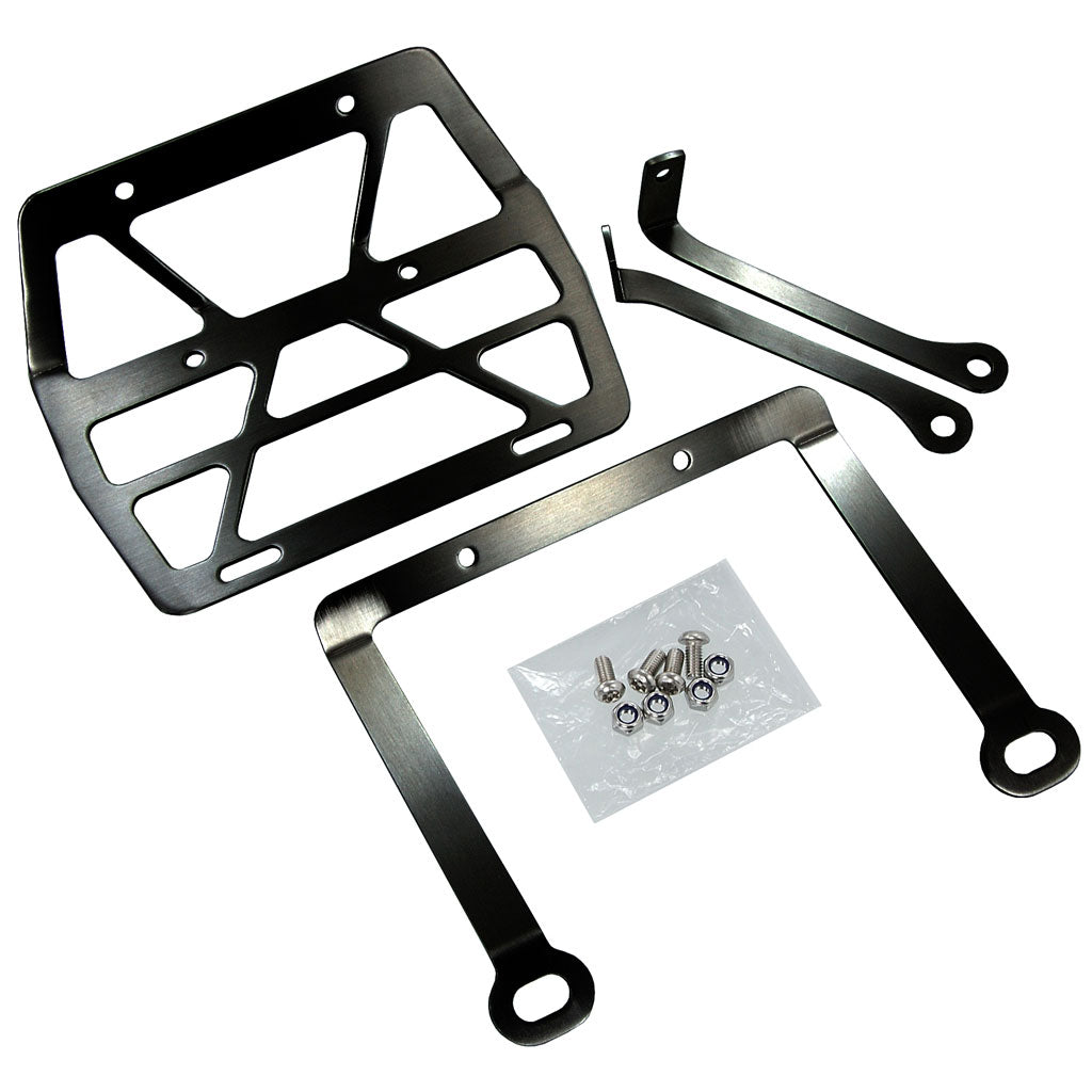 BS0836-BLACK - Stainless Steel Monkey Front Rack In Black