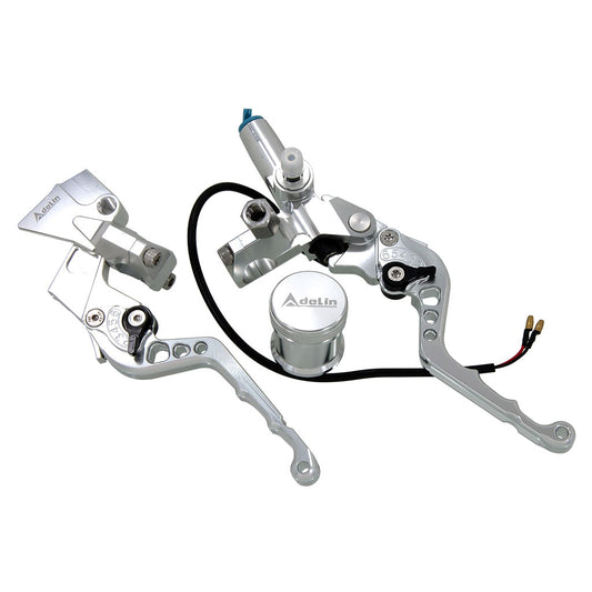 BS0983 -  MUNK Brake Master Cylinder With Clutch Lever CNC In Silver