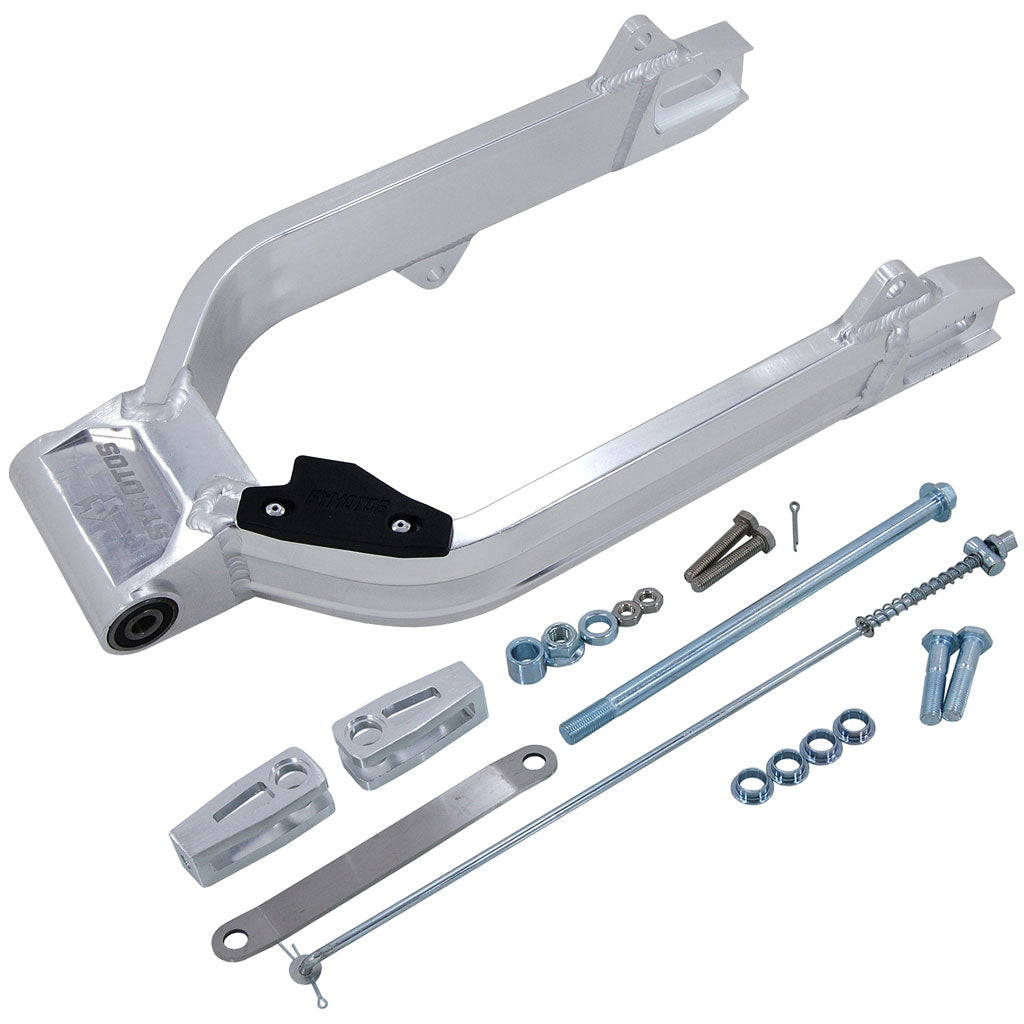 BS1381 - DAX Alloy Swing arm + 8cm - 370mm length Silver