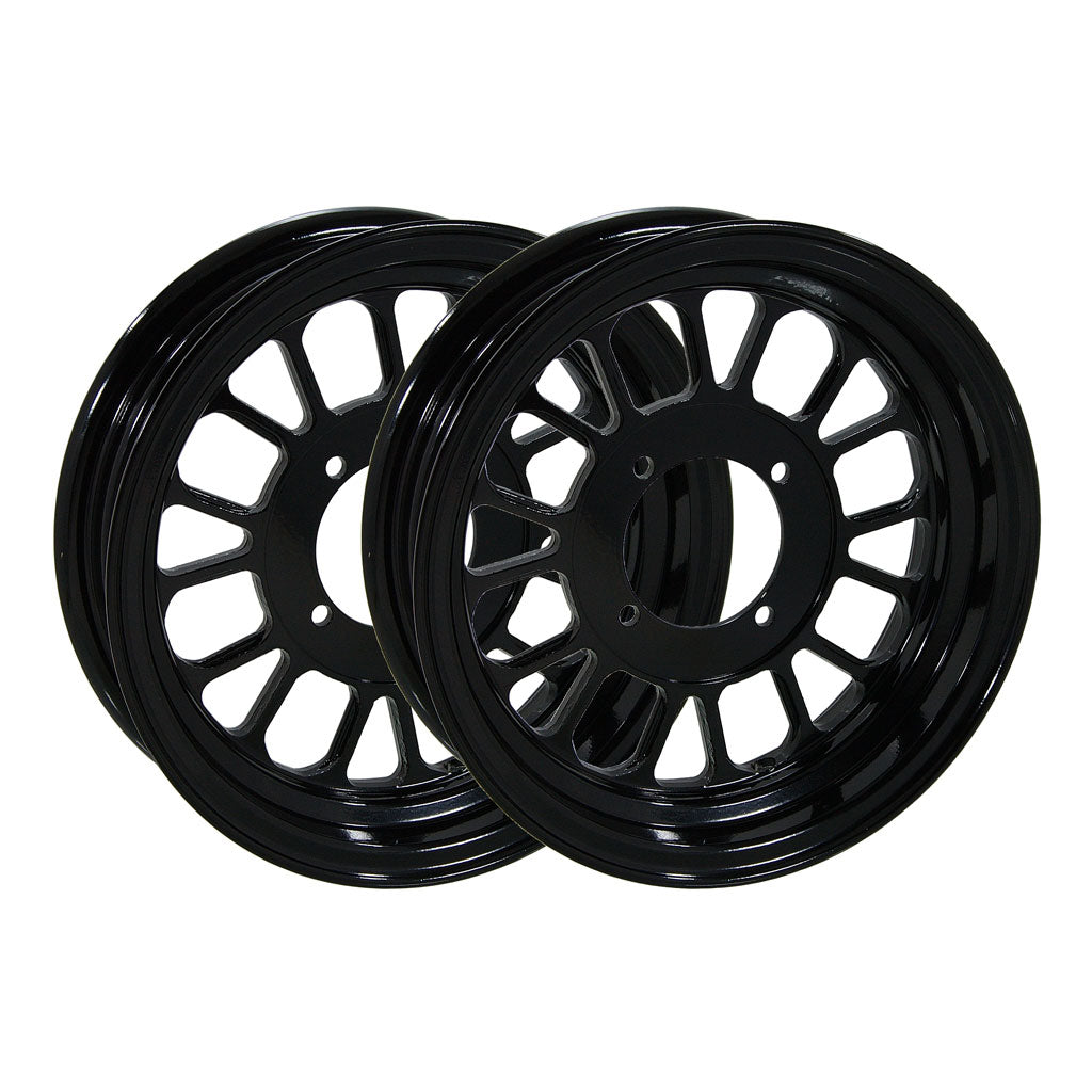 BS1417 MUNK Tubeless Alloy 10'' Rims In Black 2.75J & 3.50J