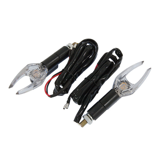 BS1420 -  E Marked LED Black Indicators - Pair