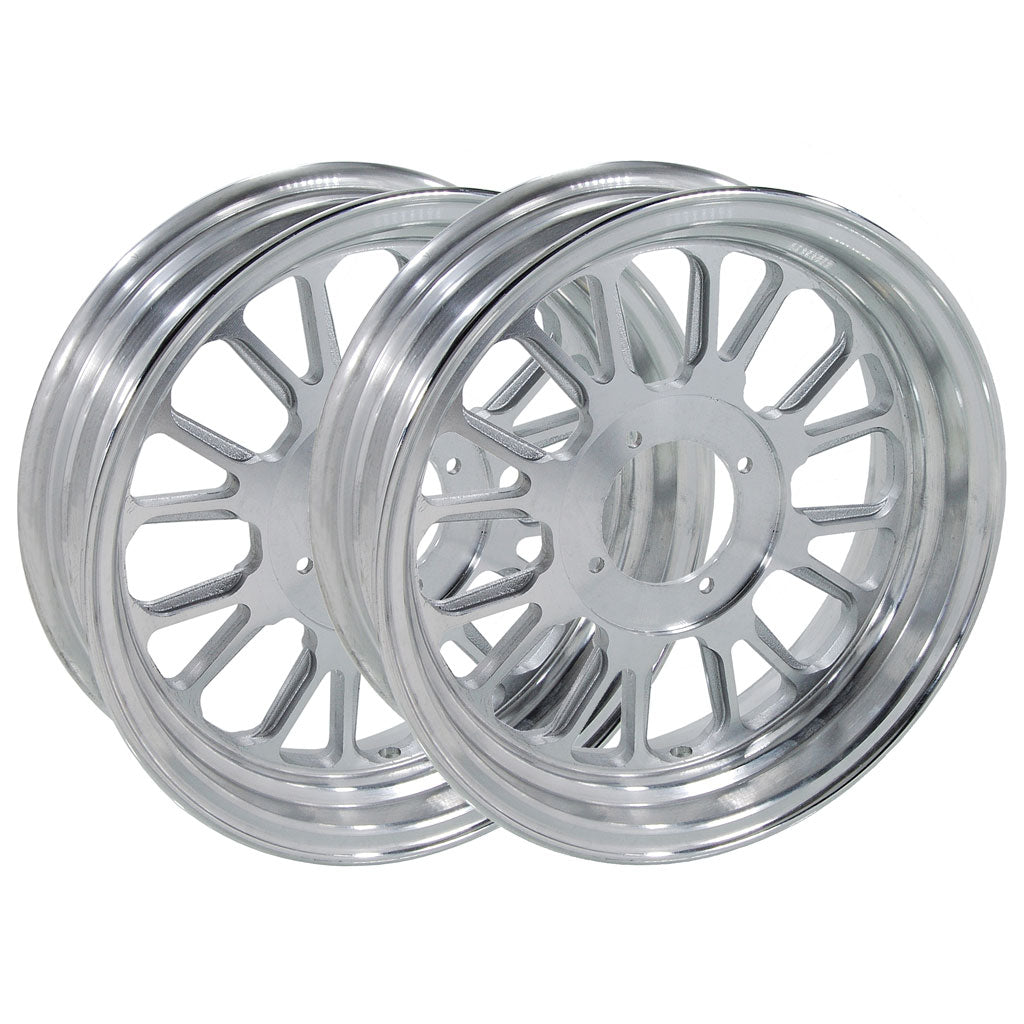 BS1436 MUNK Tubeless Alloy 12'' Rims In Silver 2.75J & 3.50J