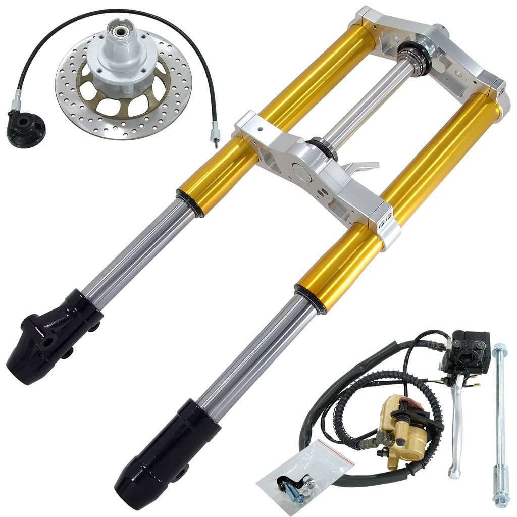 BS1725-GOLD - MUNK 45mm USD Gold Front Forks With Bevel Front Brake Disc