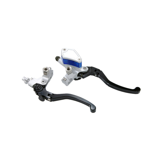 BS1807 Black CNC Levers With Clear Oil Pot & Mirror Mounts