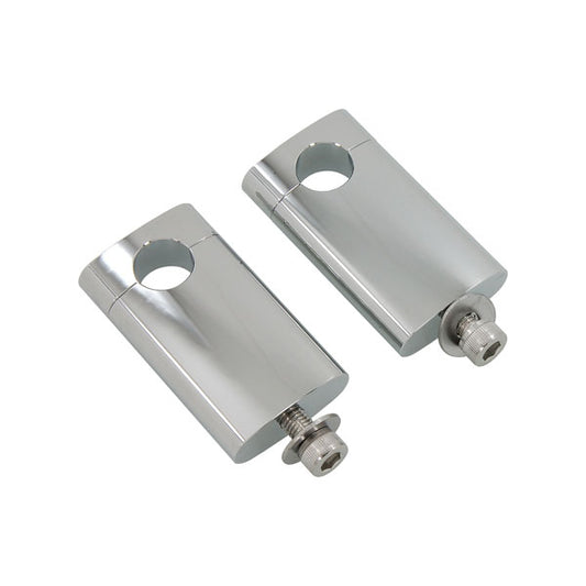 BS0337 - 75MM Handlebar Risers In Silver Aluminium