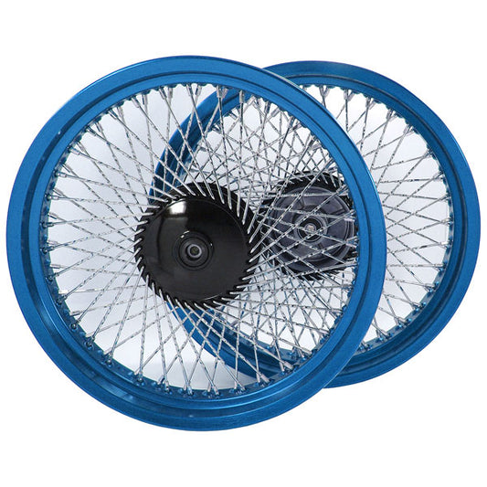 BS0602-BLUE-TWISTED - Cub 72 Twisted Spoke Blue Alloy Rims 3.0J x 17