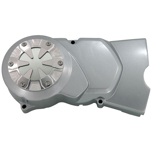 BS0729-SILVER Kepspeed Engine Case with CNC Plate in Silver with Glass