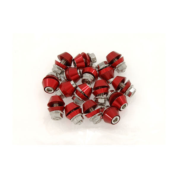 BS0805-RED - Munk CNC Red Rim Bolts 16pc