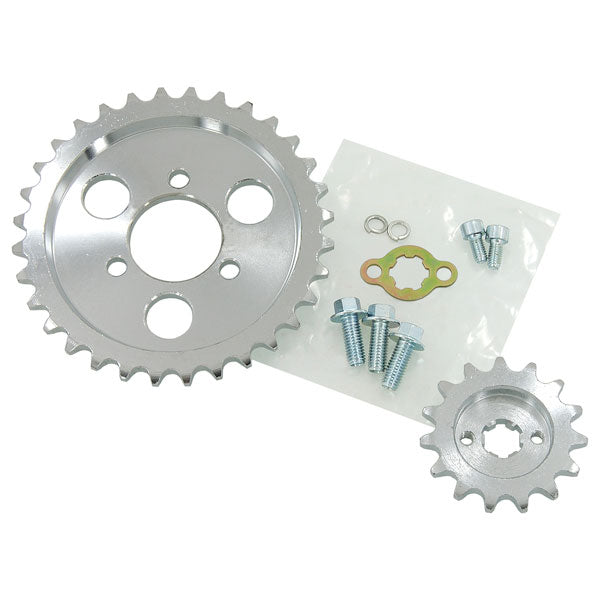 BS0904 - Munk 7MM Off Set Front and Rear Sprockets 17/38TH