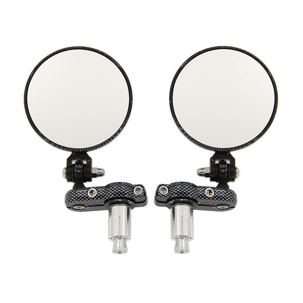 BS1041 - Carbon Looking Round Bar Mirrors