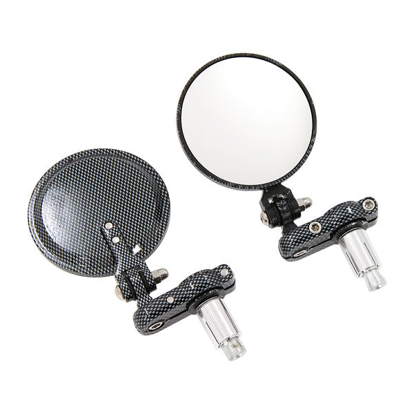 BS1041 - Carbon Looking Round Bar Mirrors