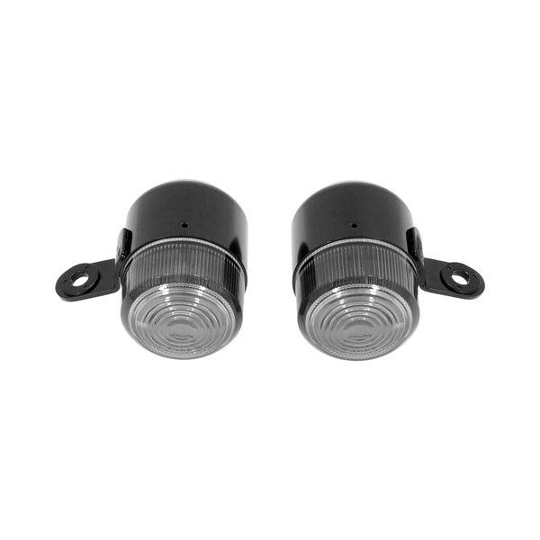 BS1186 - Black Turning Lights With Smoke Lens