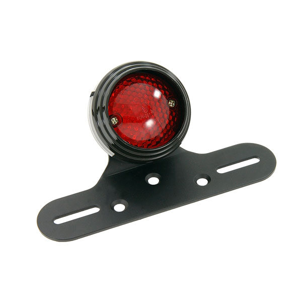 BS1539 - E Marked Big Black Rear Light Red Lens