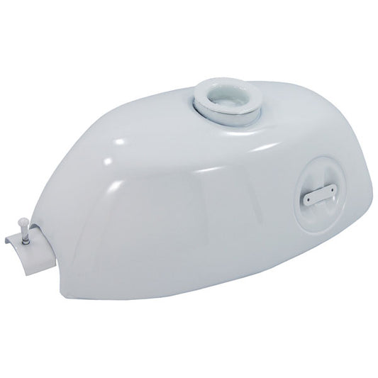 BS1554 - 50M Style Tank White With Round Emblem Fuel Tap and Cap