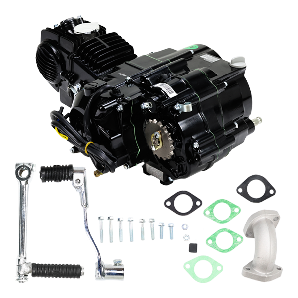 BS1596 - YX 140cc Semi Auto 4 Speed Electric Start And Kick Start In Black