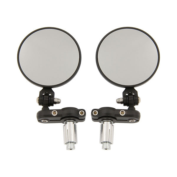 BS1833 - Round Black End of Bar Mirrors