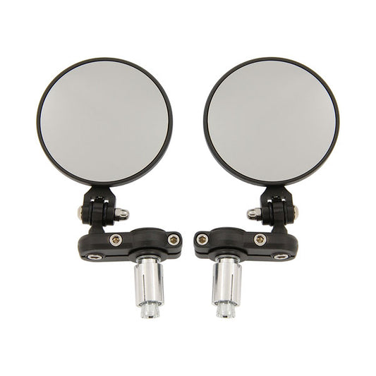 BS1833 - Round Black End of Bar Mirrors