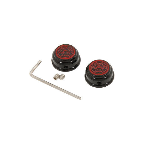 BS1857 - N.G.U. Products CNC Nut Covers Black with Red Logo