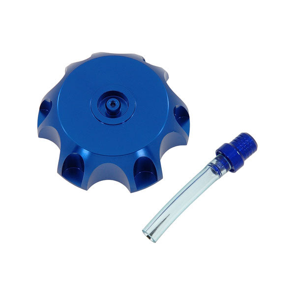 BS2003 - Alloy Fuel Tank Cap With Top Valve Blue