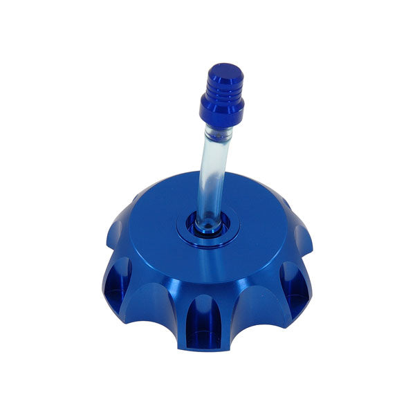 BS2003 - Alloy Fuel Tank Cap With Top Valve Blue