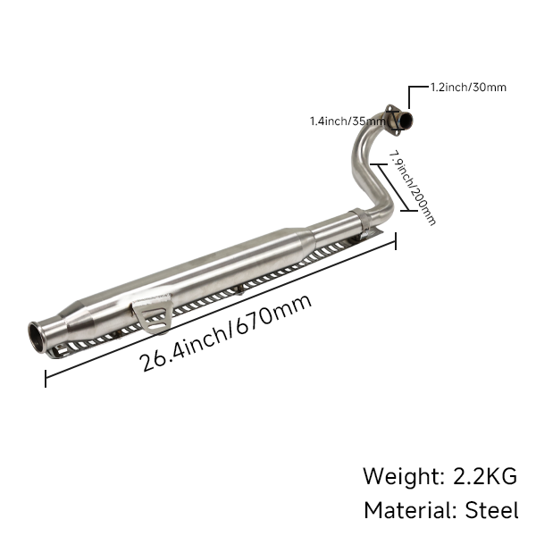 BS3500 - DAX Carbon Performance Upswept S/Steel Exhaust