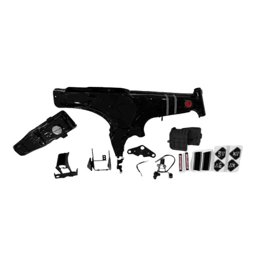 BS1324 - SY 6ltr Frame Kit Fuel Tank With Fuel Cap Upper Clamp For Fork Rear Light Bracket Black Key Swit