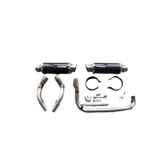 BS1421 - Twin Up Exhaust with Carbon Silencers for Honda Grom - MSX 125