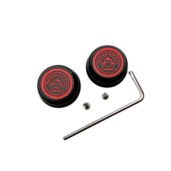 BS1857 - N.G.U. Products CNC Nut Covers Black with Red Logo