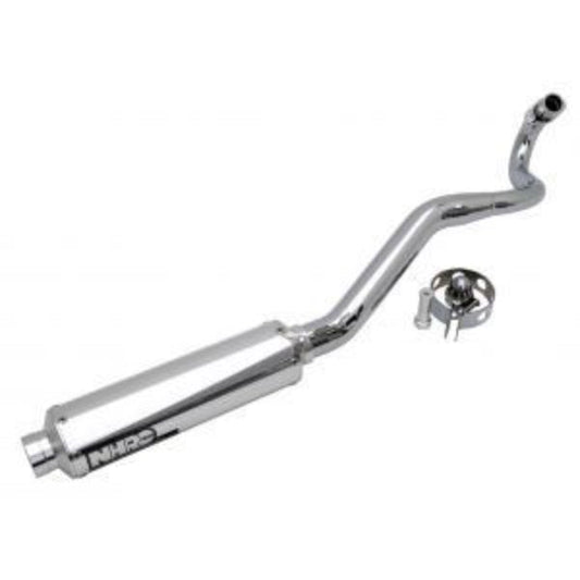 BS1455-02 - NHRC up Exhaust with Silver Silencer for Dax Zenhua / Skyteam Euro 4-5 Fuel Injection